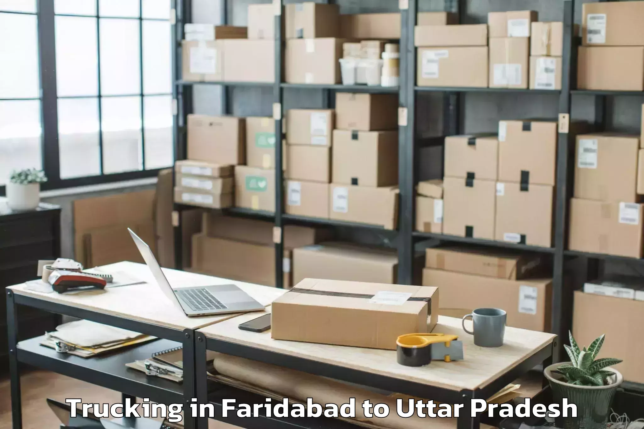 Faridabad to Auraiya Trucking Booking